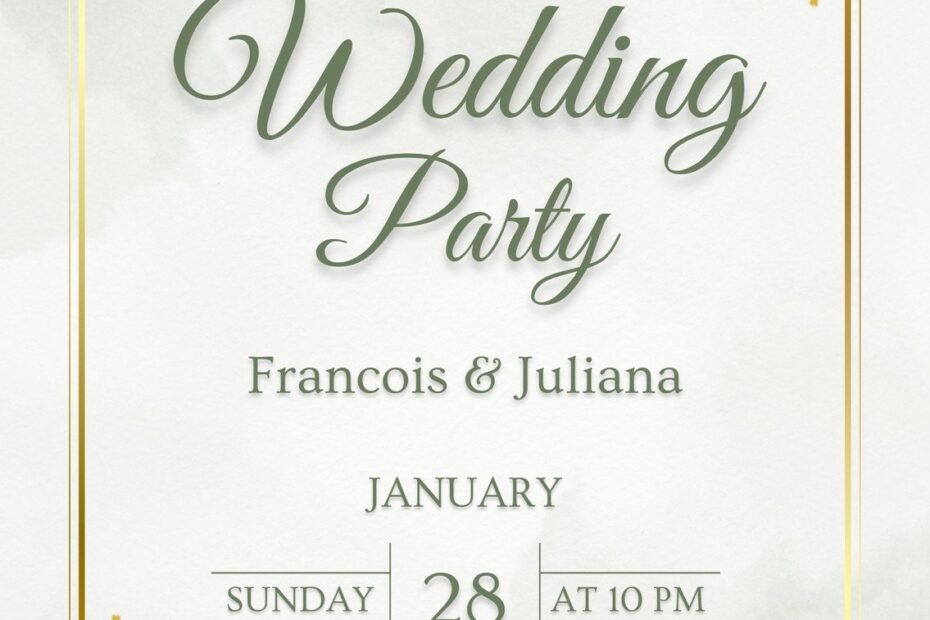 Free Customizable Virtual Wedding Invitation Templates Canva