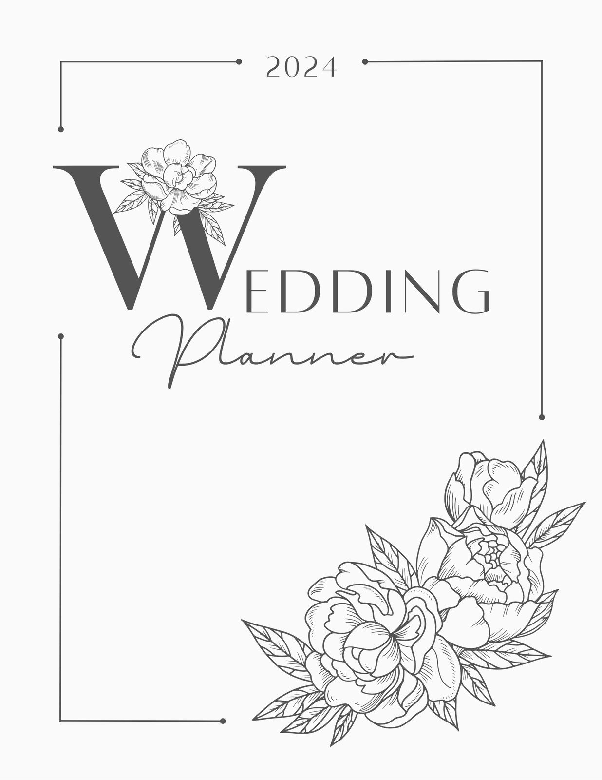 Free Customizable Wedding Planner Cover Templates Canva