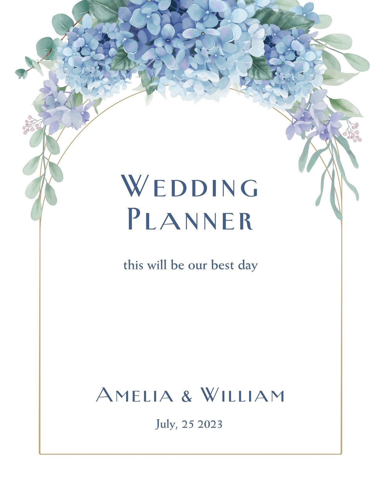 Free Customizable Wedding Planner Cover Templates Canva