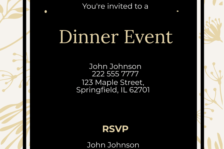 Free Dinner Invitation Templates Editable And Printable
