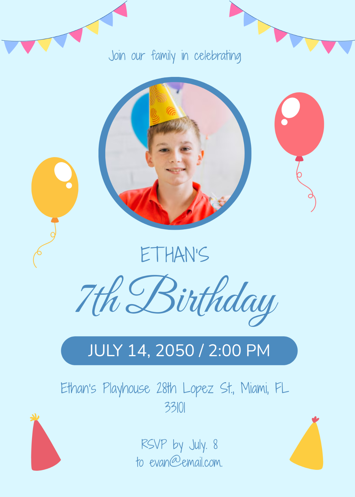 Free DIY Birthday Invitation Template To Edit Online