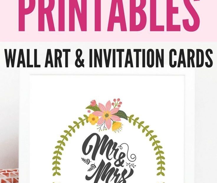 Free Diy Simple Wedding Invitation Cards And Decor Printables Free