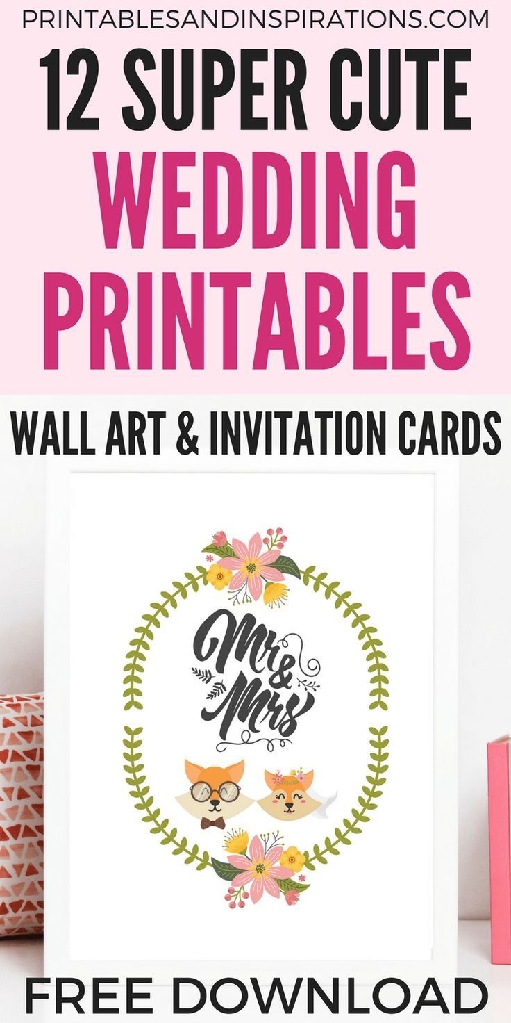 Free Diy Simple Wedding Invitation Cards And Decor Printables Free 