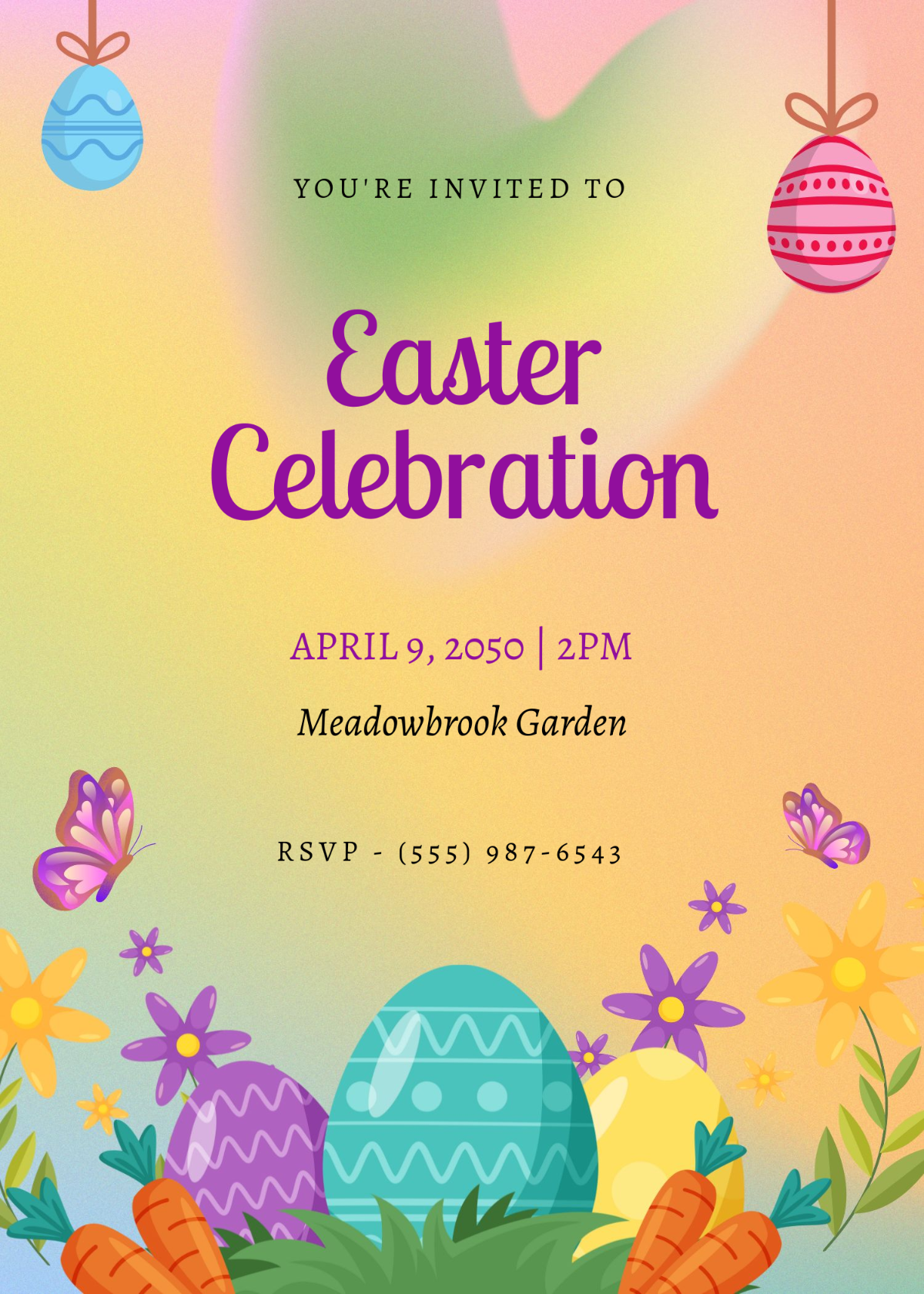 Free Easter Invitation 2025 Templates To Edit Online