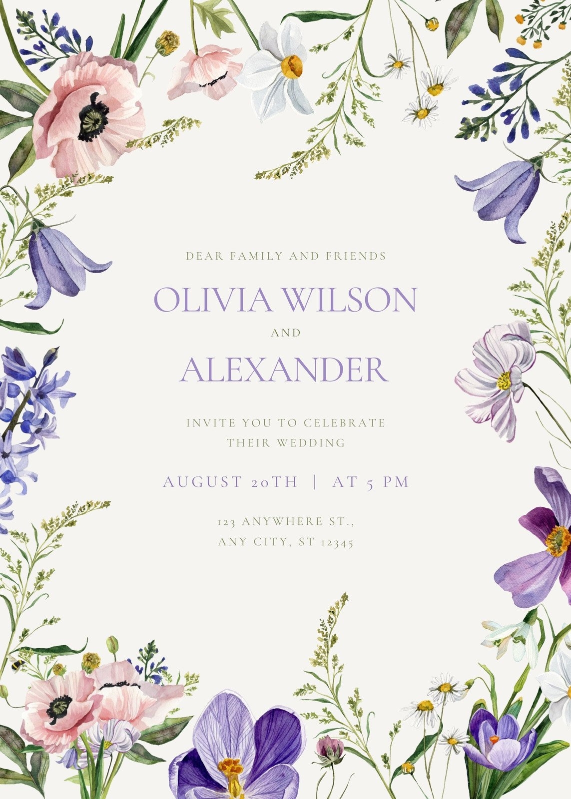 Free Editable Printable Floral Invitation Templates Canva