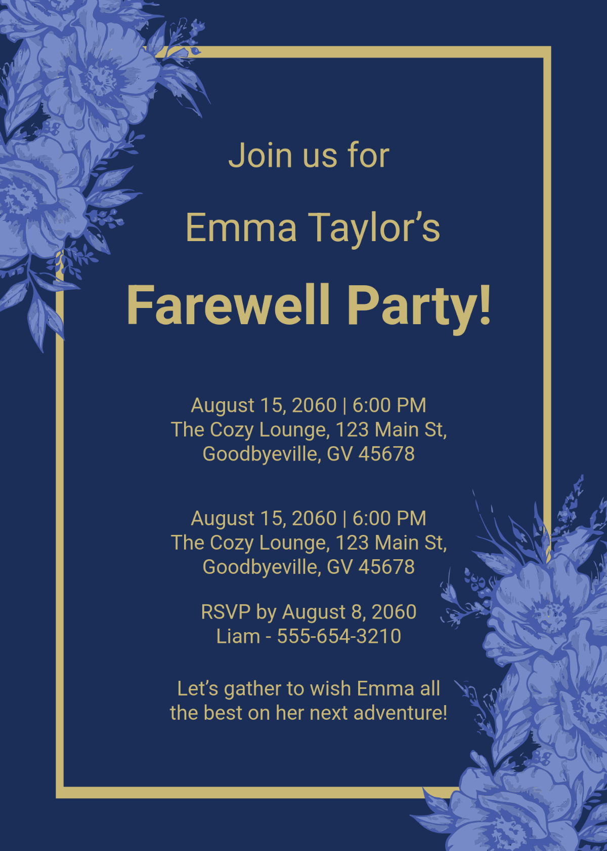 Free Farewell Invitation Templates Editable And Printable