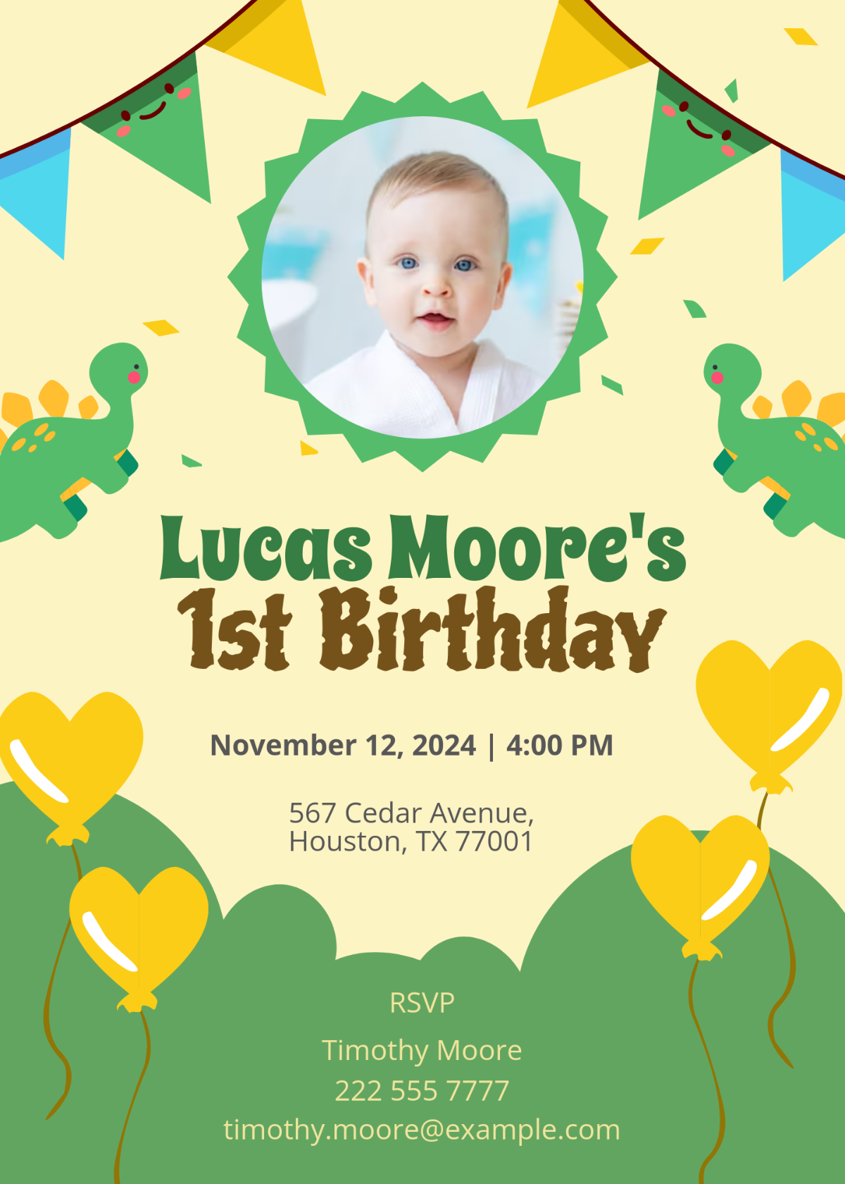 Free First Birthday Invitation Templates Editable And Printable