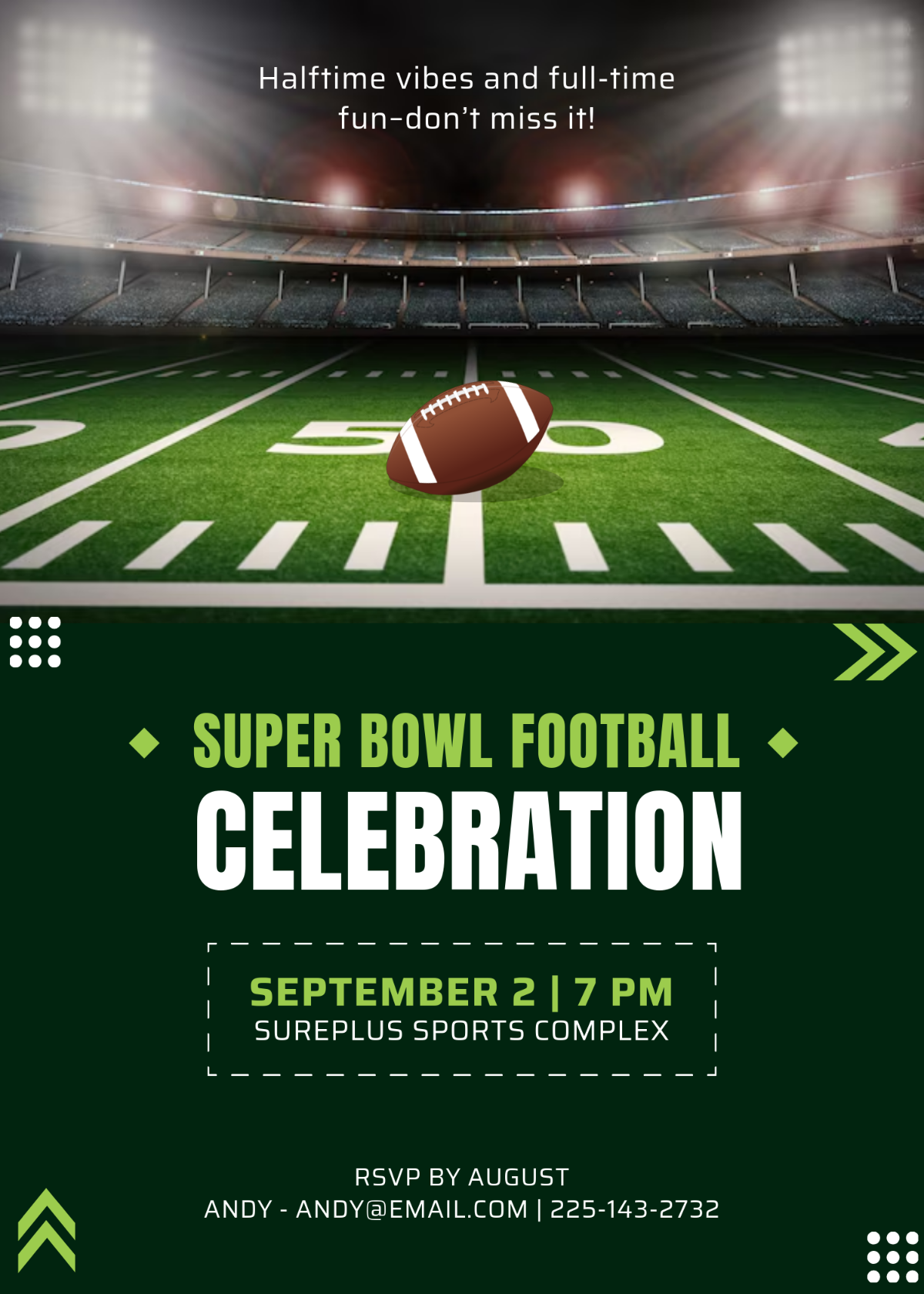 Free Football Invitation Templates Editable And Printable