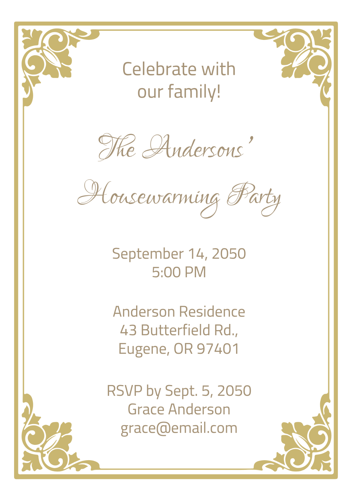 Free Formal Invitation Templates Editable And Printable