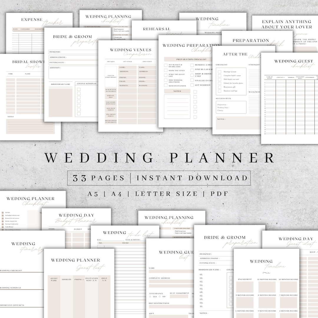 Free Free Printable Wedding Planner Workbook Download Free Free 