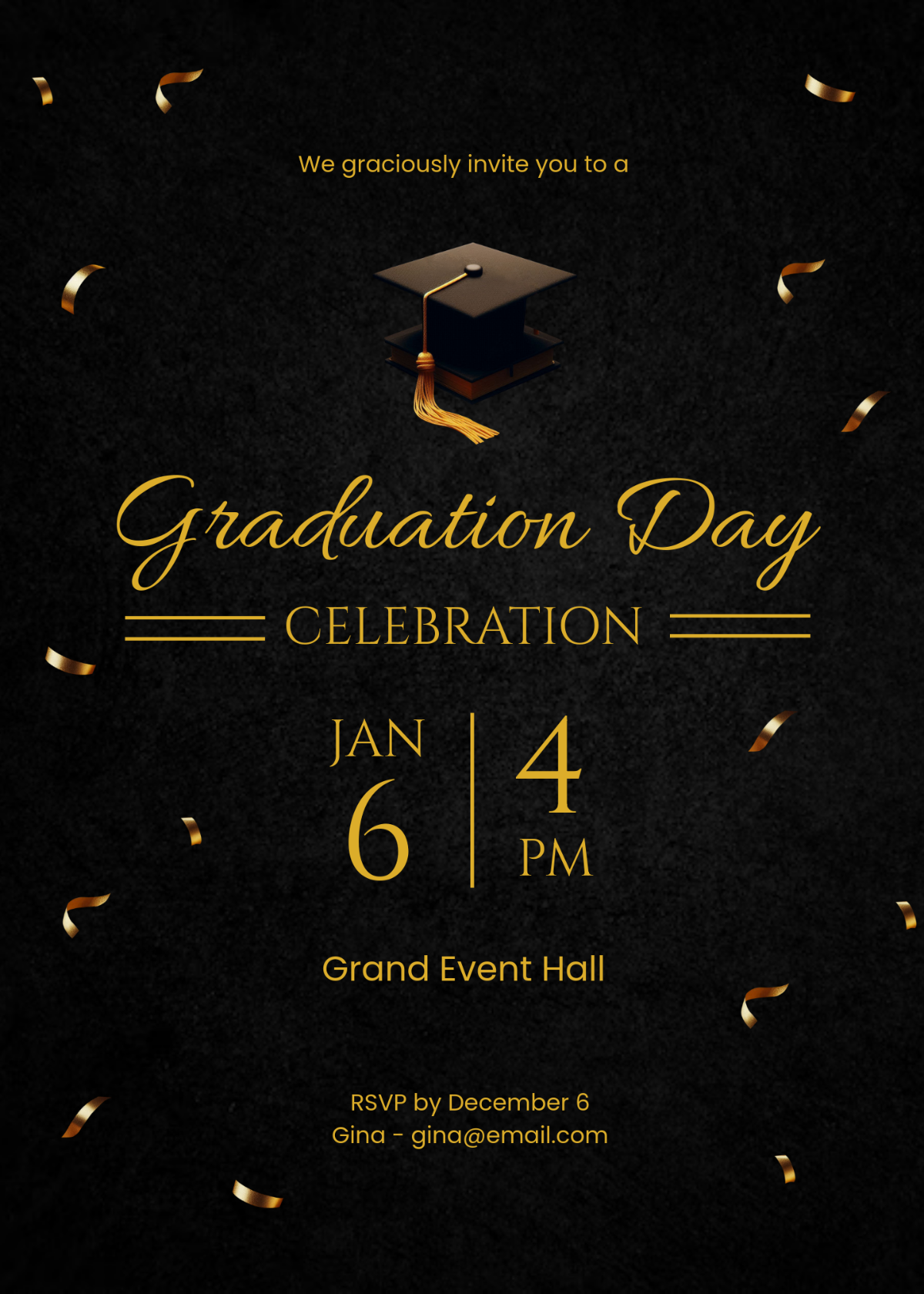 Free Graduation Invitation Templates Editable And Printable
