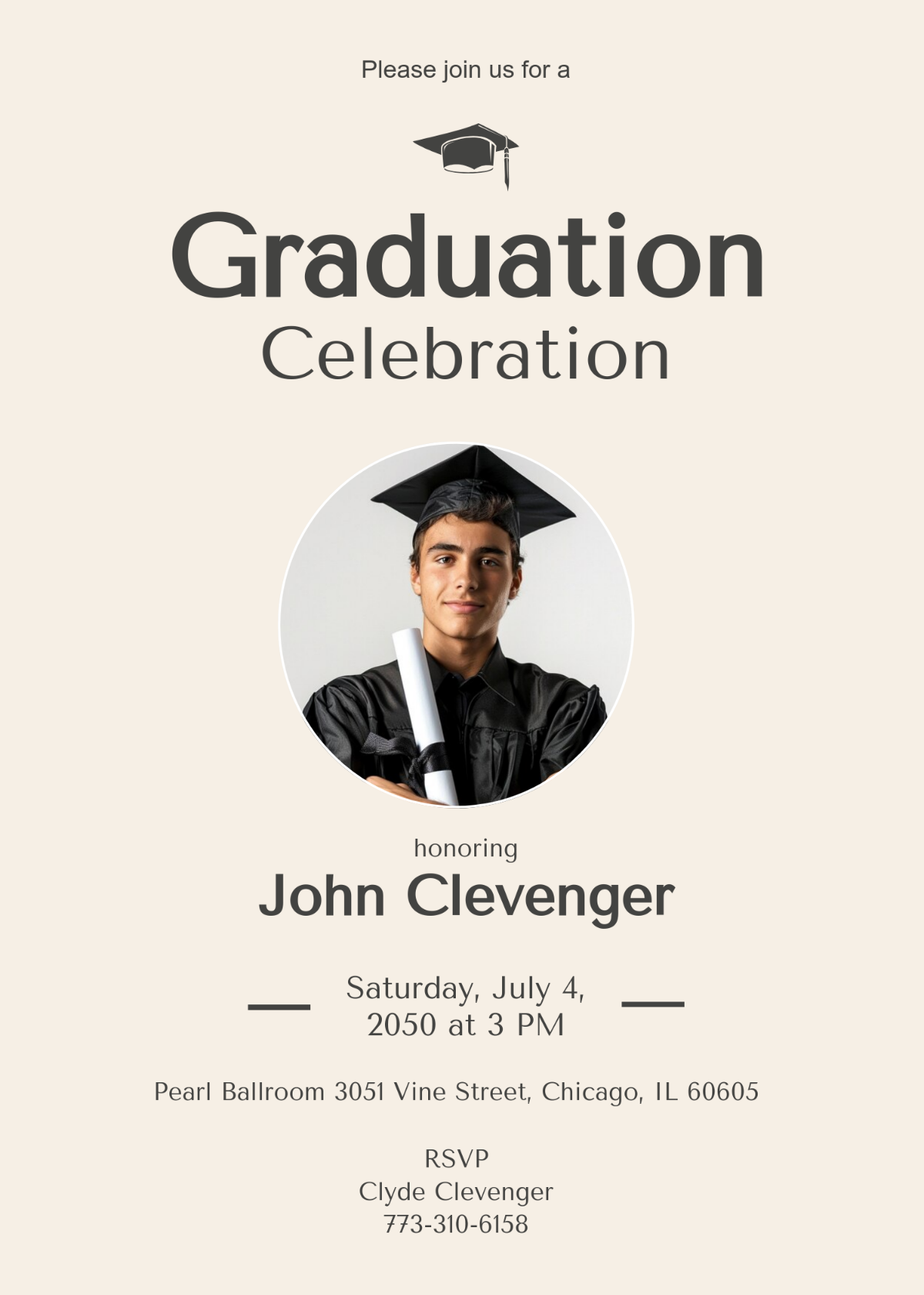 Free Graduation Invitation Templates Editable And Printable