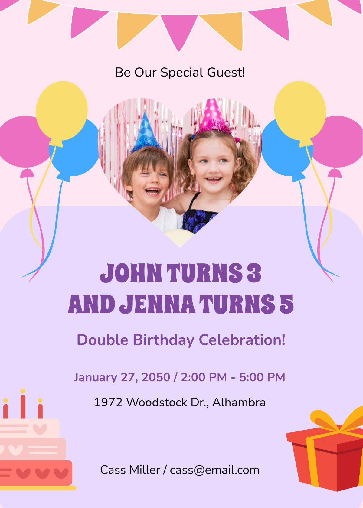 Free Kids Birthday Invitation Templates Editable And Printable