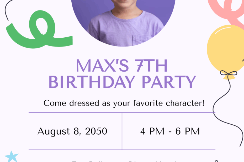 Free Kids Birthday Invitation Templates Editable And Printable