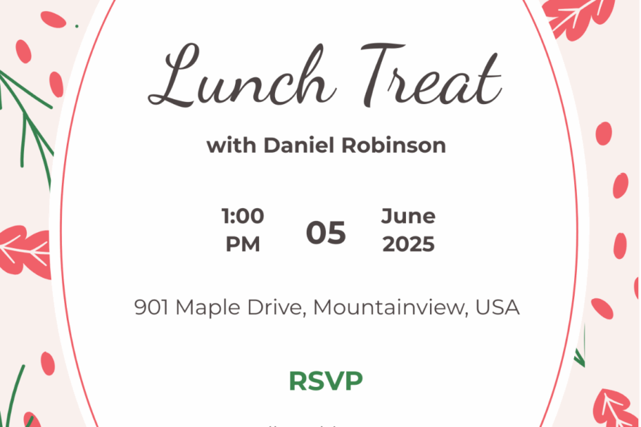 Free Lunch Invitation Templates Editable And Printable