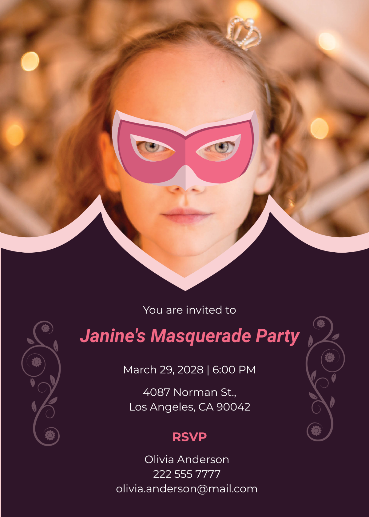 Free Masquerade Invitation Template To Edit Online