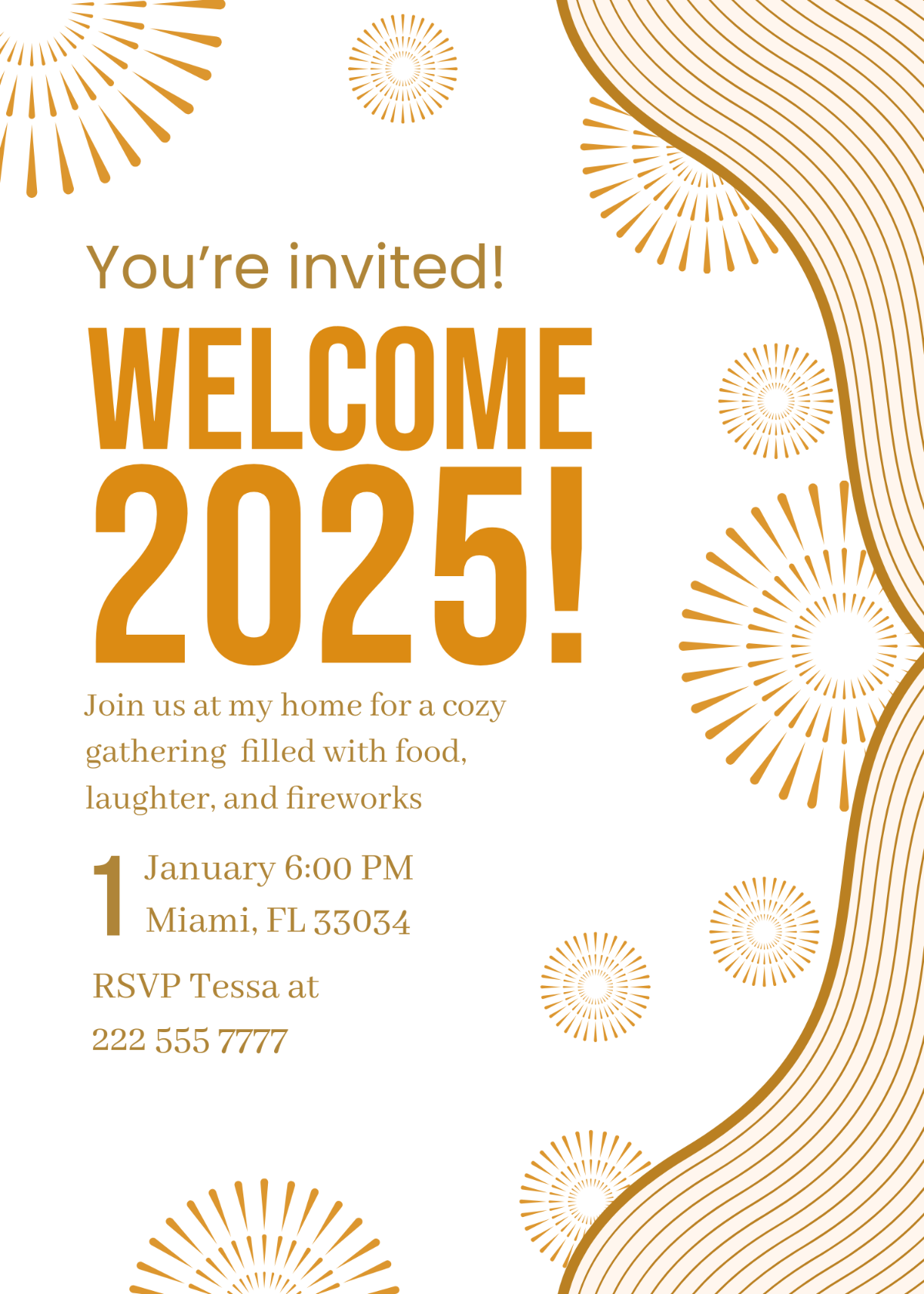 Free New Year Invitation Templates Editable And Printable