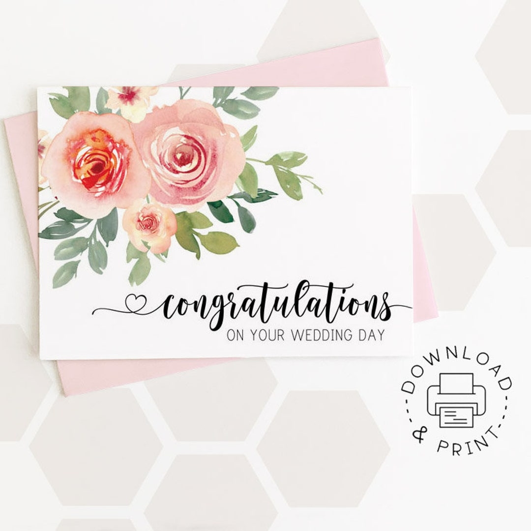 Free Online Printable Wedding Congratulations Cards Free Printable