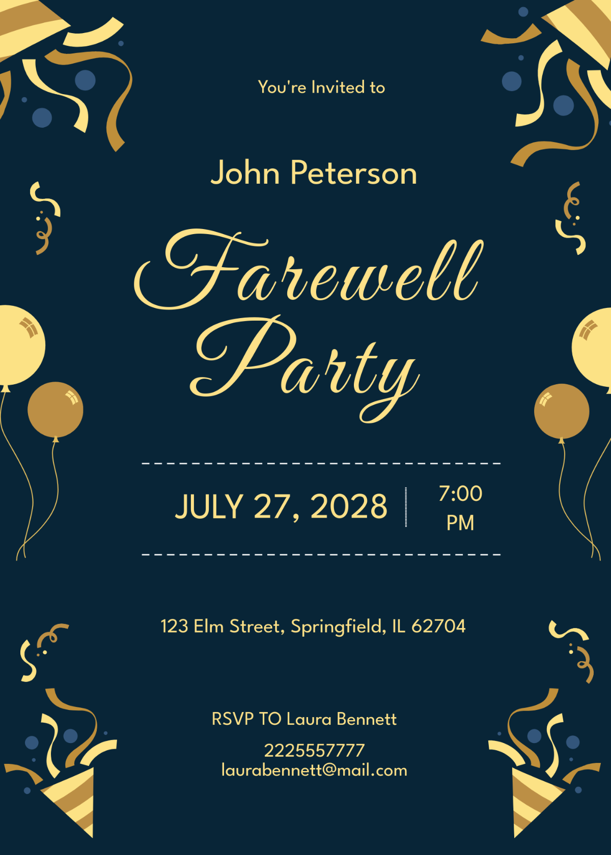 Free Party Invitation Templates Editable And Printable