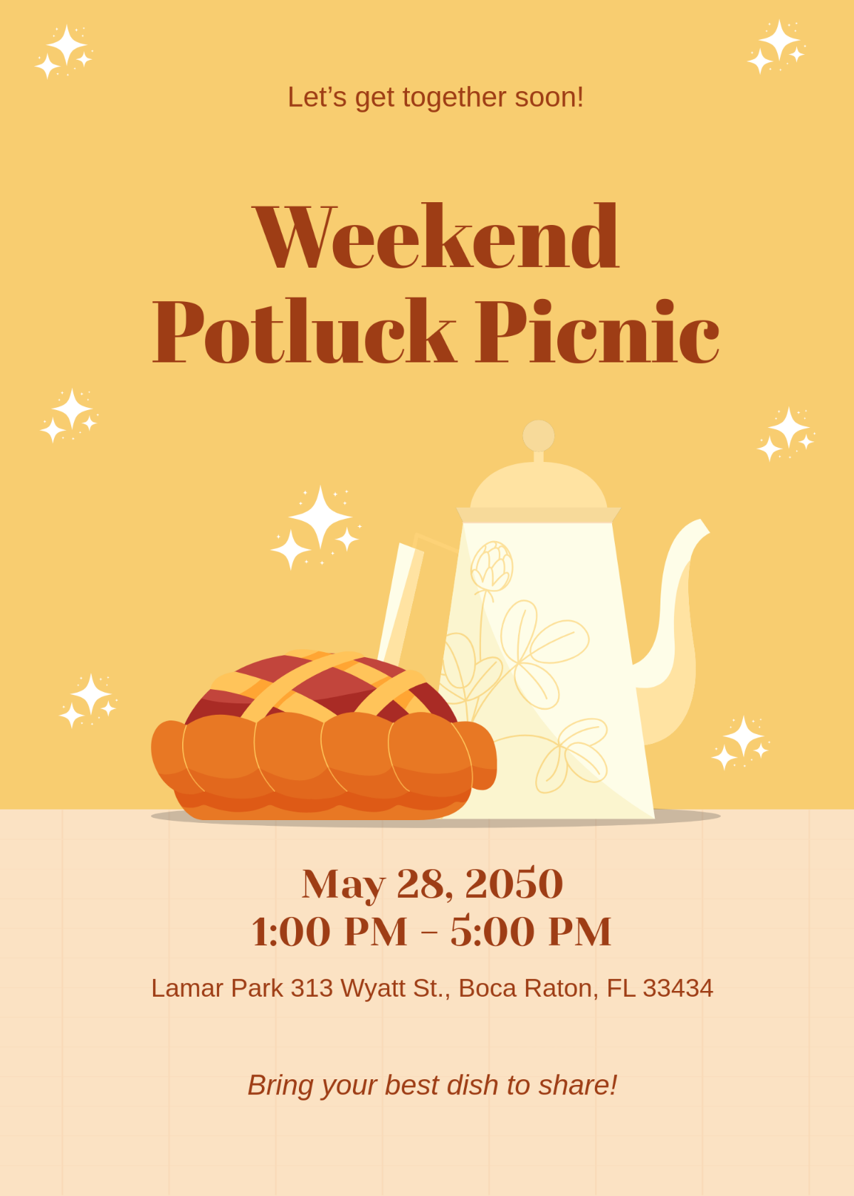 Free Potluck Picnic Invitation Template To Edit Online