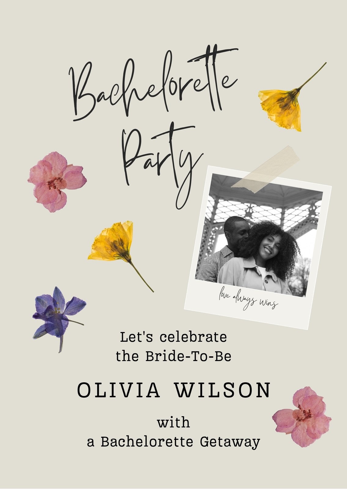 Free Printable Bachelorette Party Invitation Templates Canva