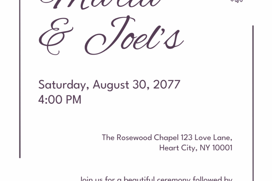 Free Printable Blank Wedding Invitation Template Template Samples