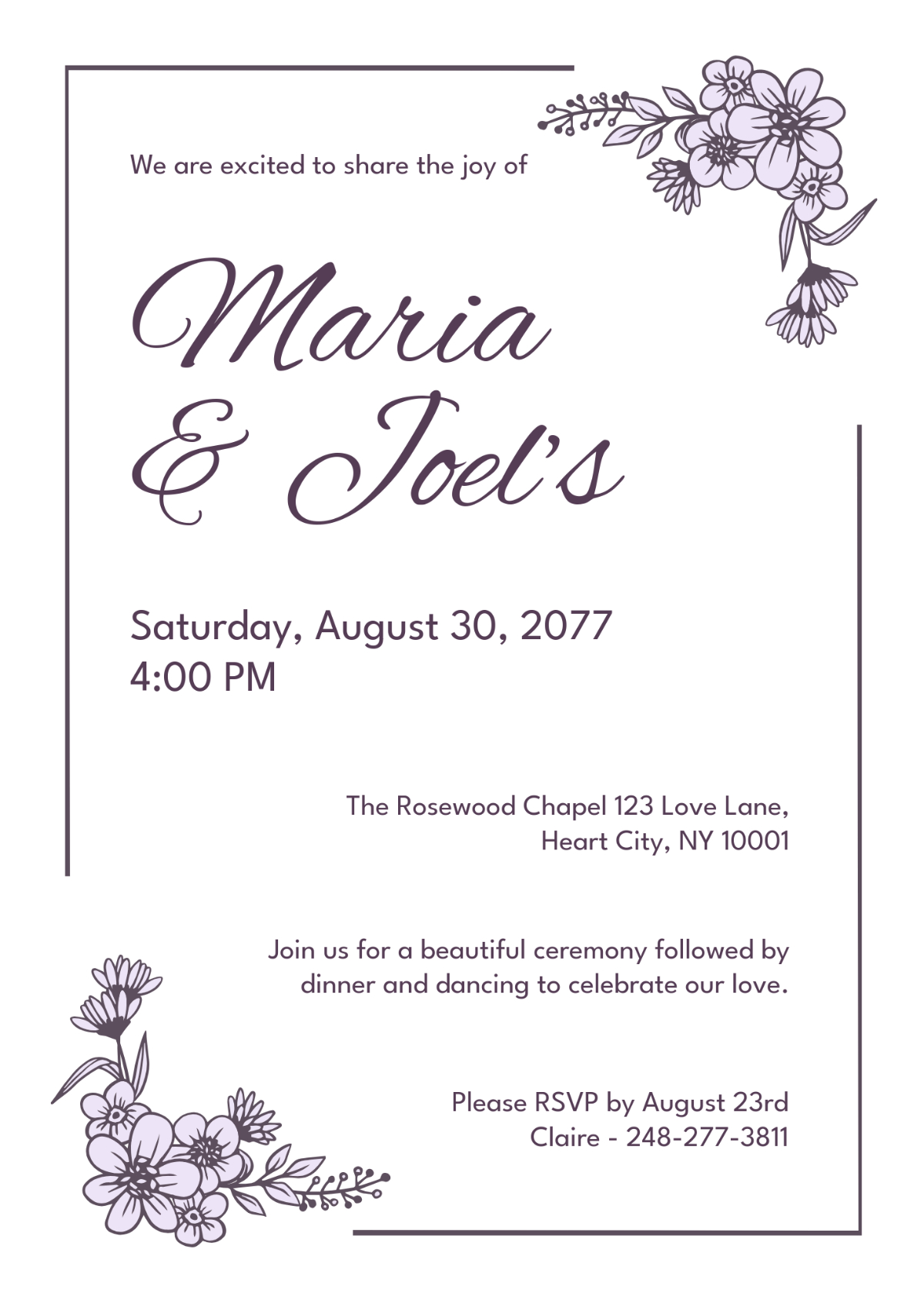 Free Printable Blank Wedding Invitation Template Template Samples