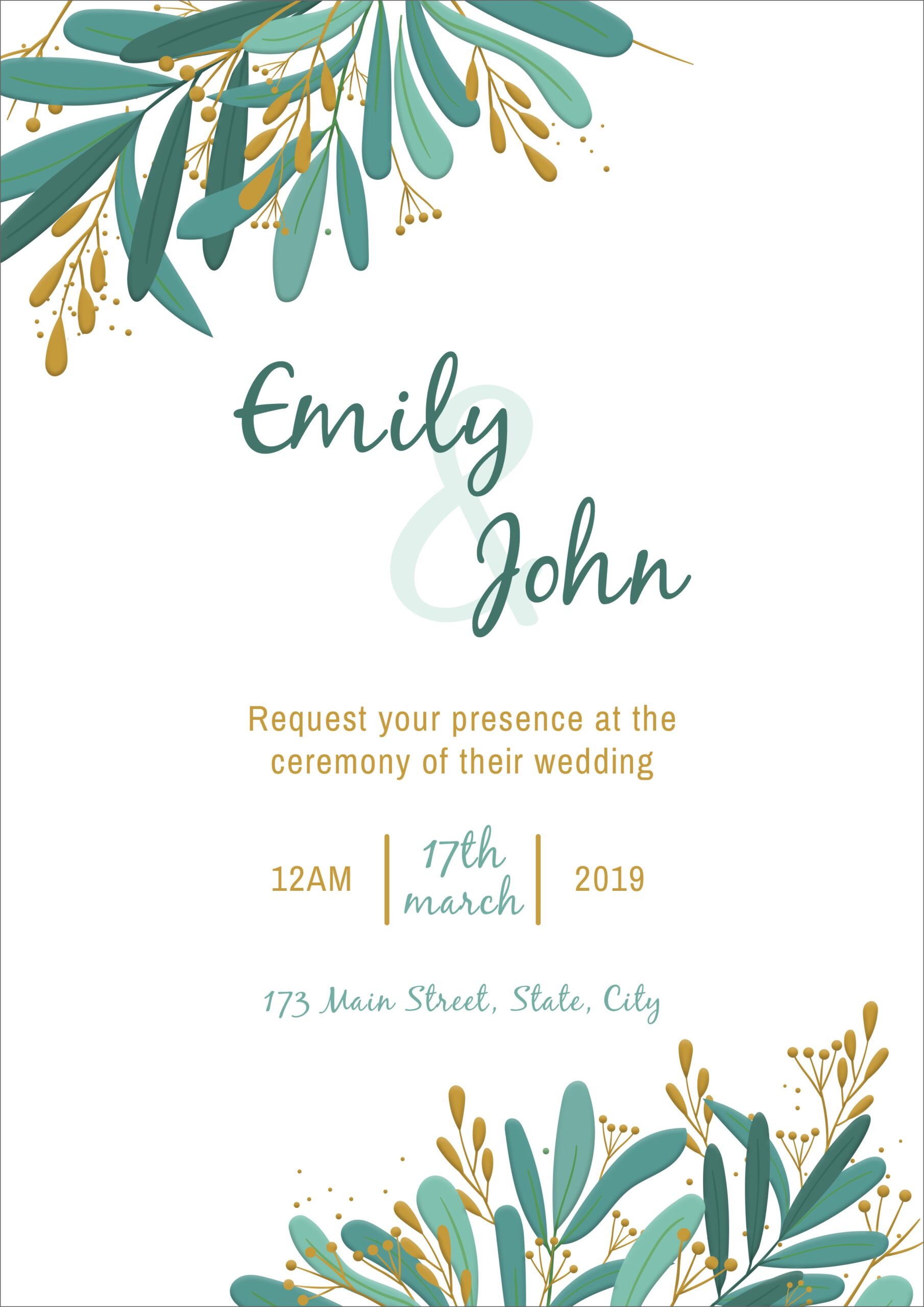 Free Printable Blank Wedding Invitation Templates Ptutee