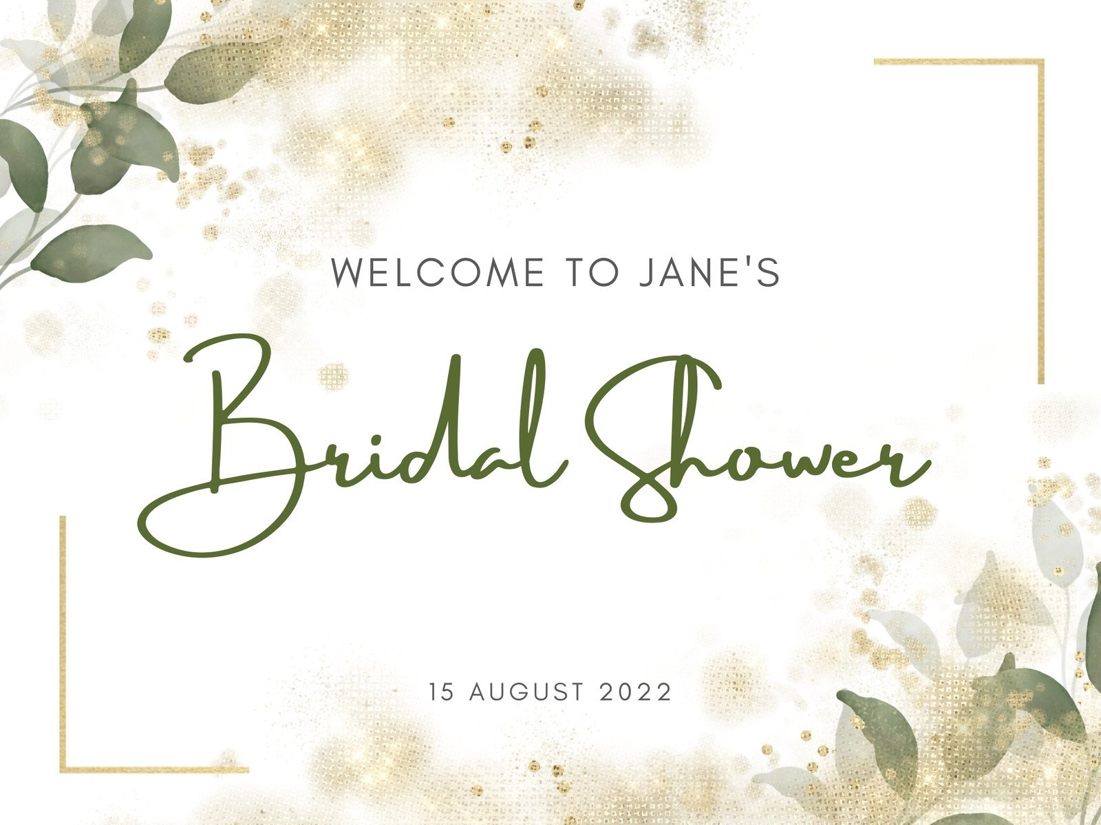 Free Printable Bridal Shower Welcome Yard Sign Templates Canva