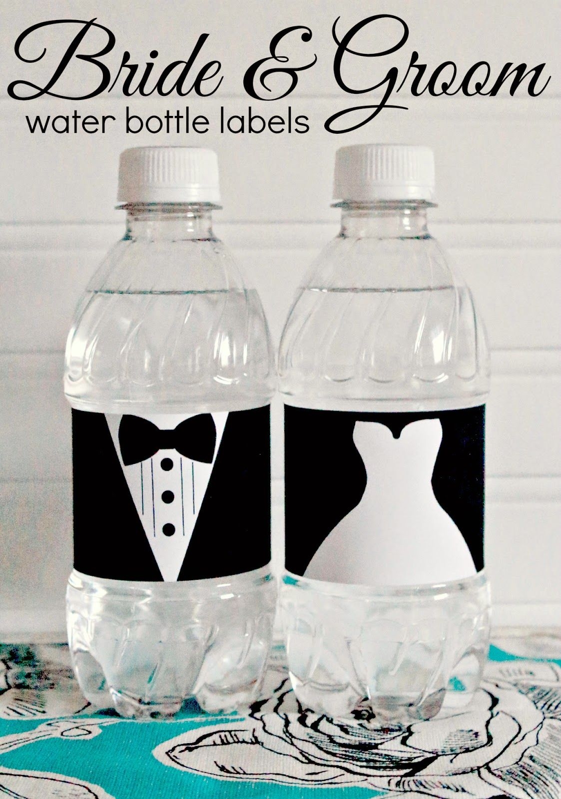 FREE Printable Bride And Groom Wedding Water Bottle Labels Perfect 