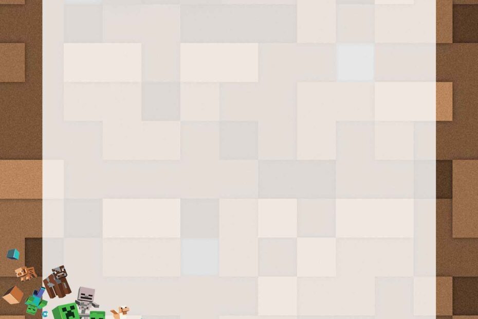 FREE PRINTABLE Cheerful Minecraft Birthday Invitation Template Worksheets Library