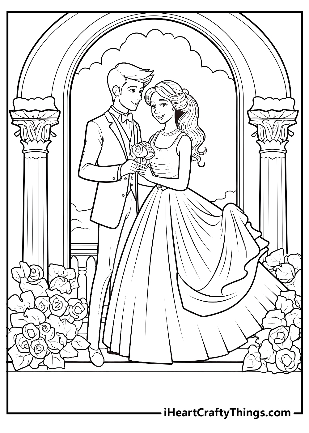 Free Printable Coloring Sheet Wedding Coloring Pages