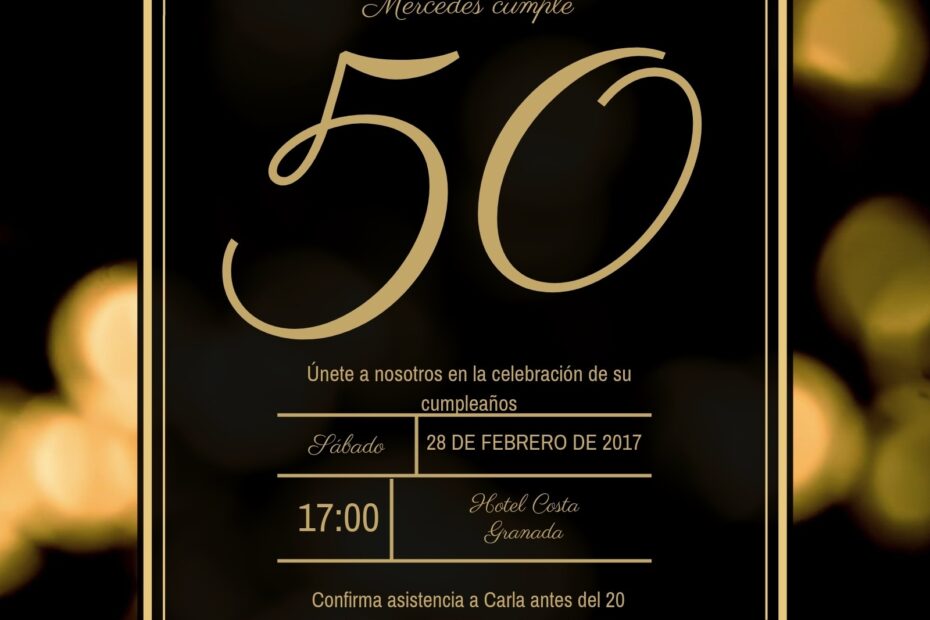 Free Printable Custom 50th Birthday Invitation Templates Canva