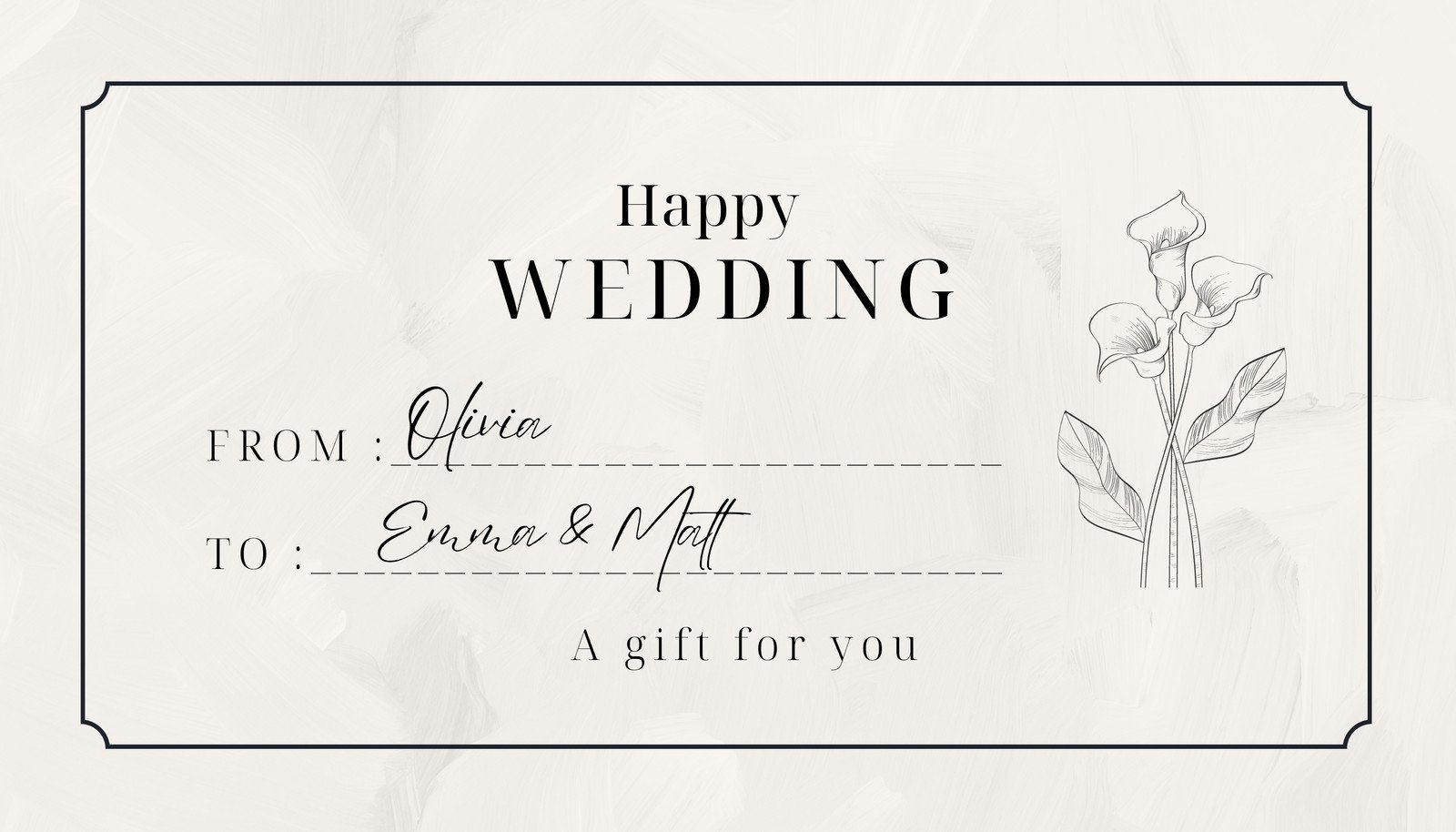 Free Printable Custom Wedding Tag Templates Canva 43 OFF