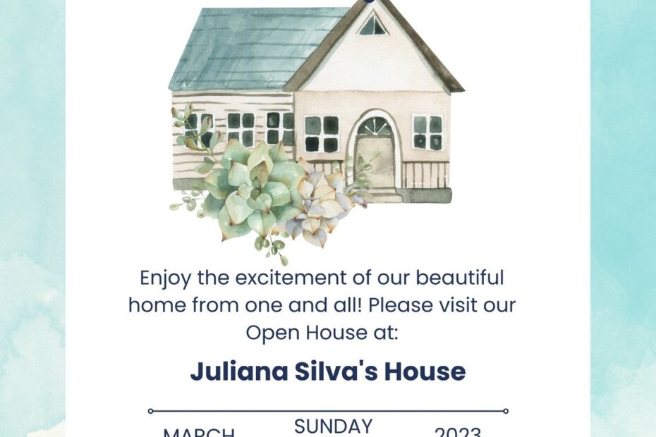 Free Printable Customizable Open House Invitation Templates Canva