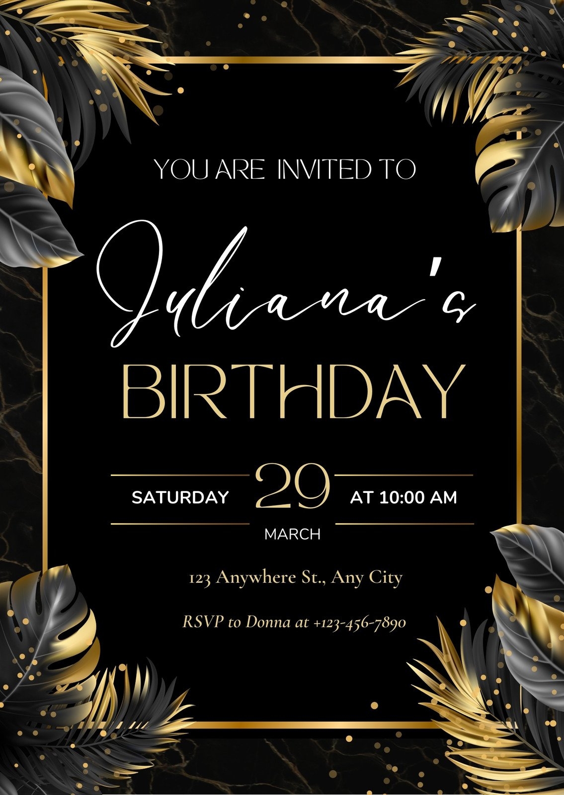 Free Printable Customizable Party Invitation Templates Canva 