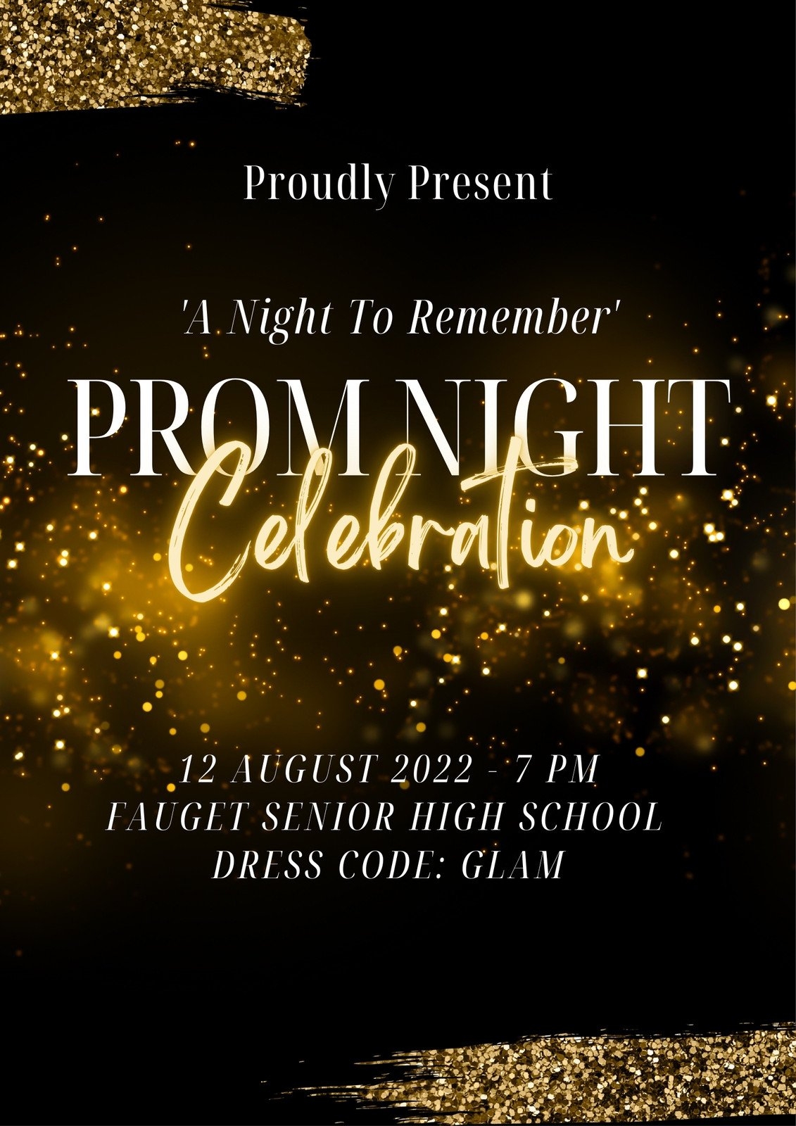 Free Printable Customizable Prom Poster Templates Canva