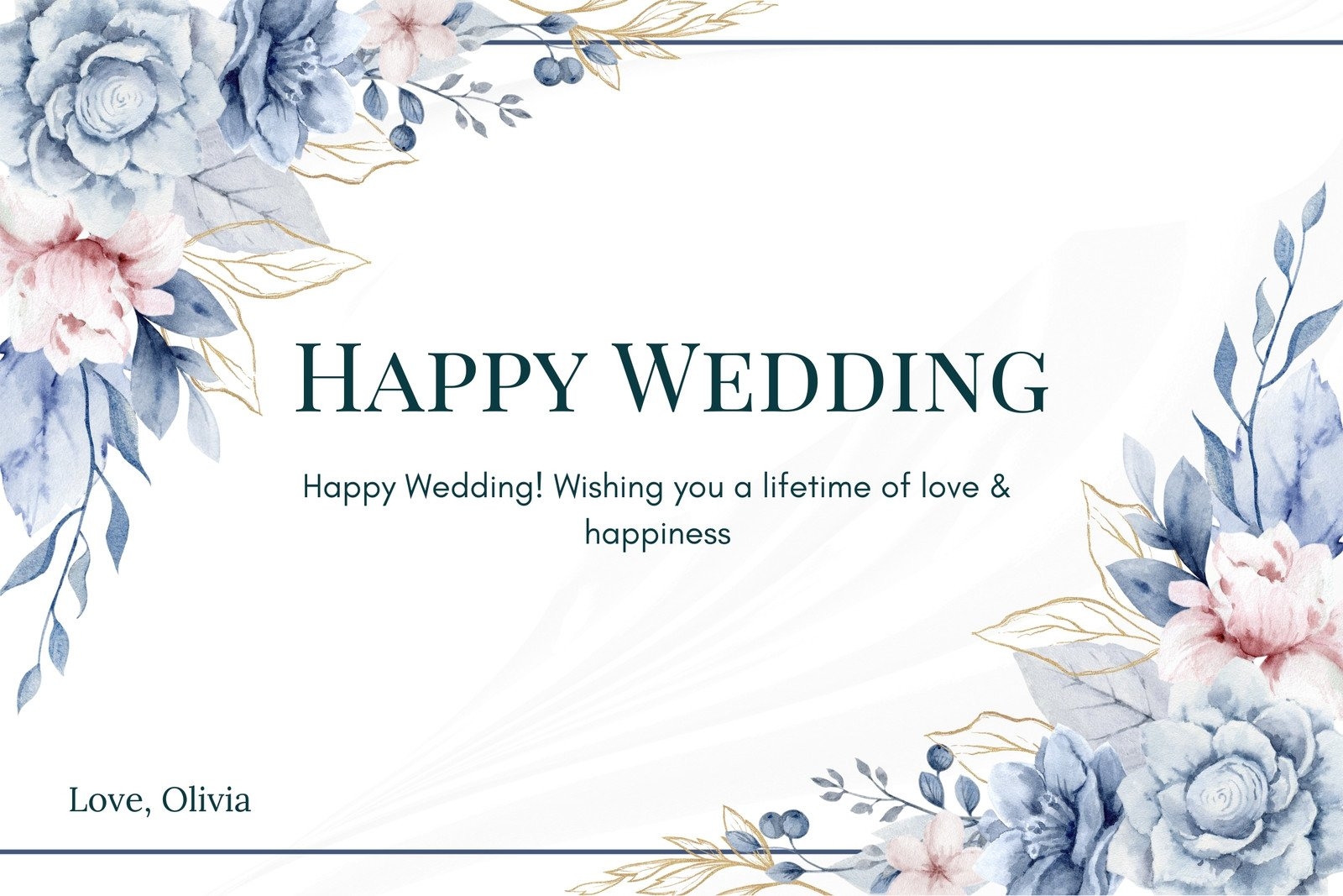 Free Printable Customizable Wedding Card Templates Canva