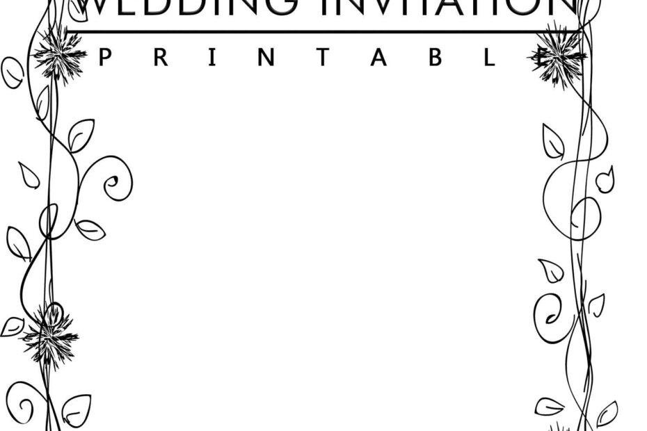 FREE PRINTABLE DIY Printable Wedding Invitation Templates