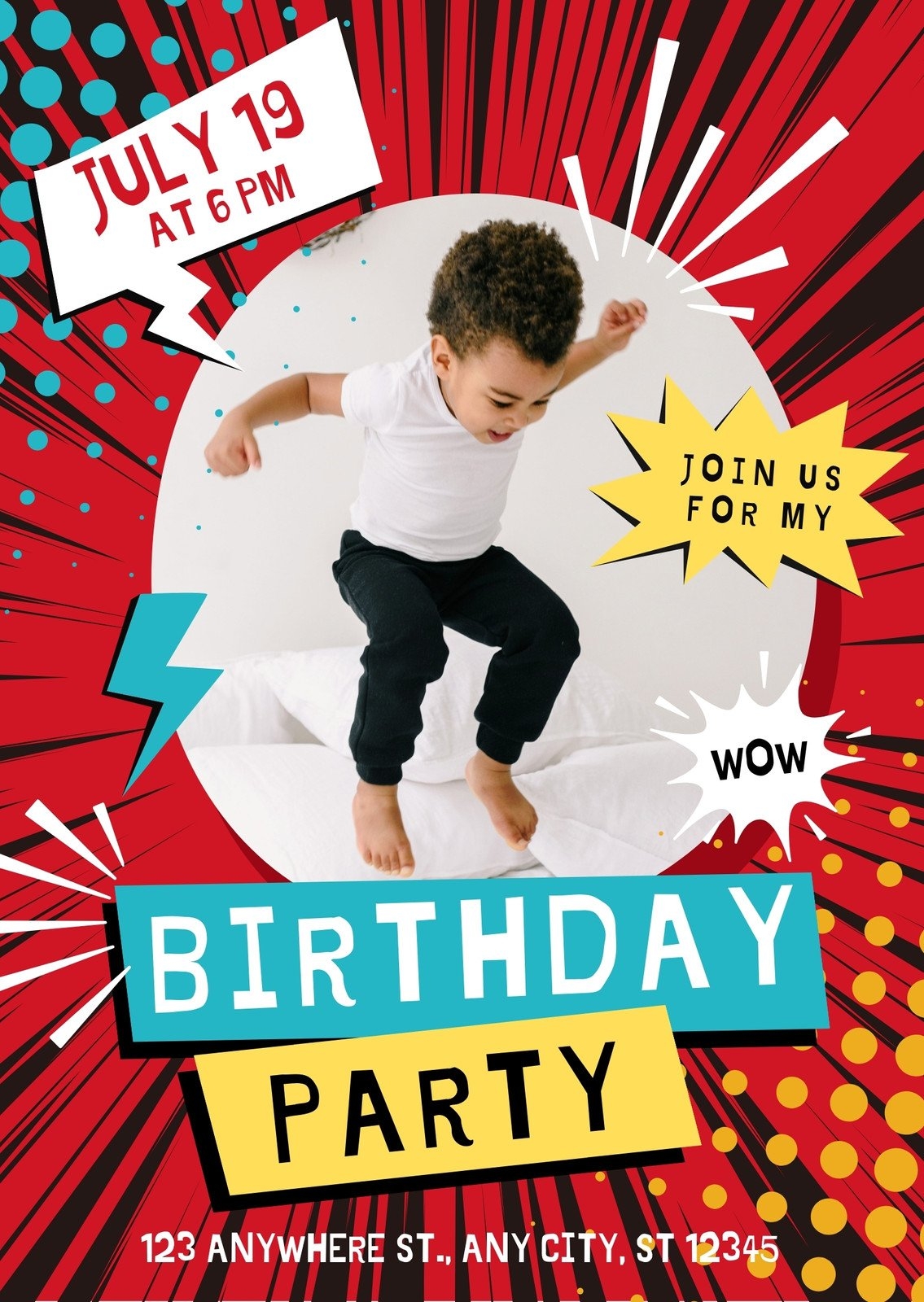 Free Printable Editable Kids Party Invitation Templates Canva