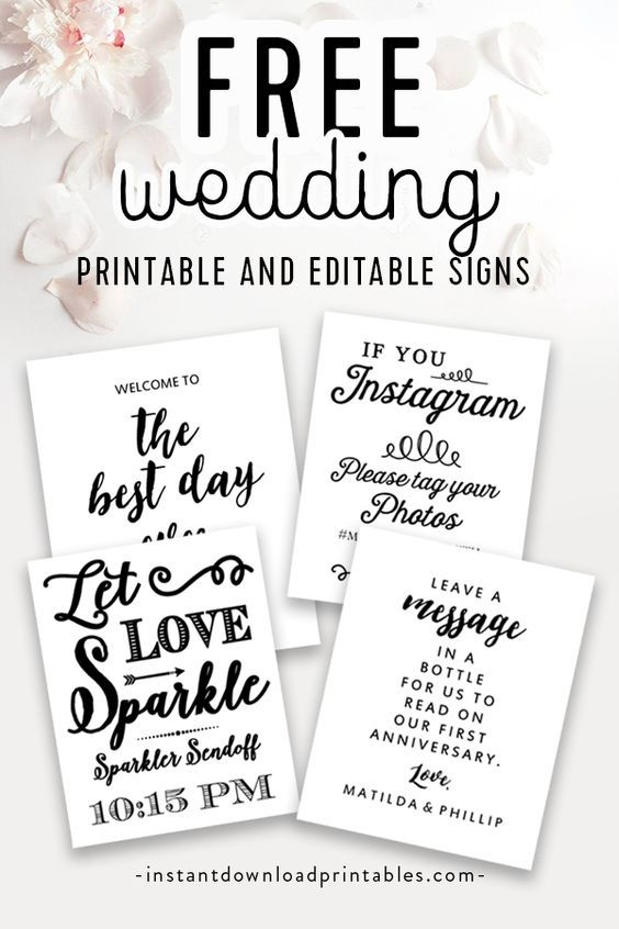 Free Printable Editable PDF Wedding Sign Templates Welcome Social 