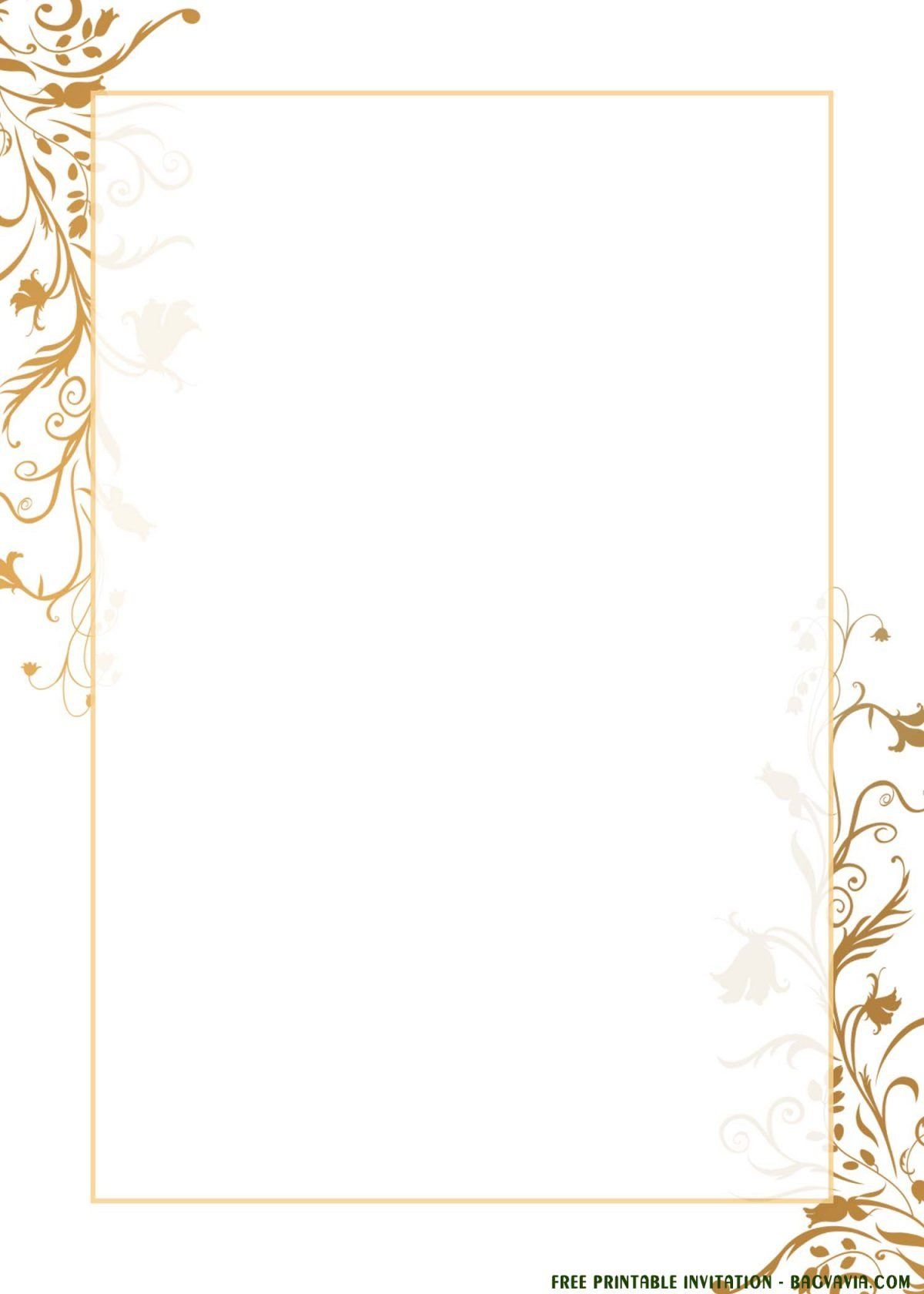 FREE Printable Gold Lace Invitation Templates For Any Occasions Worksheets Library