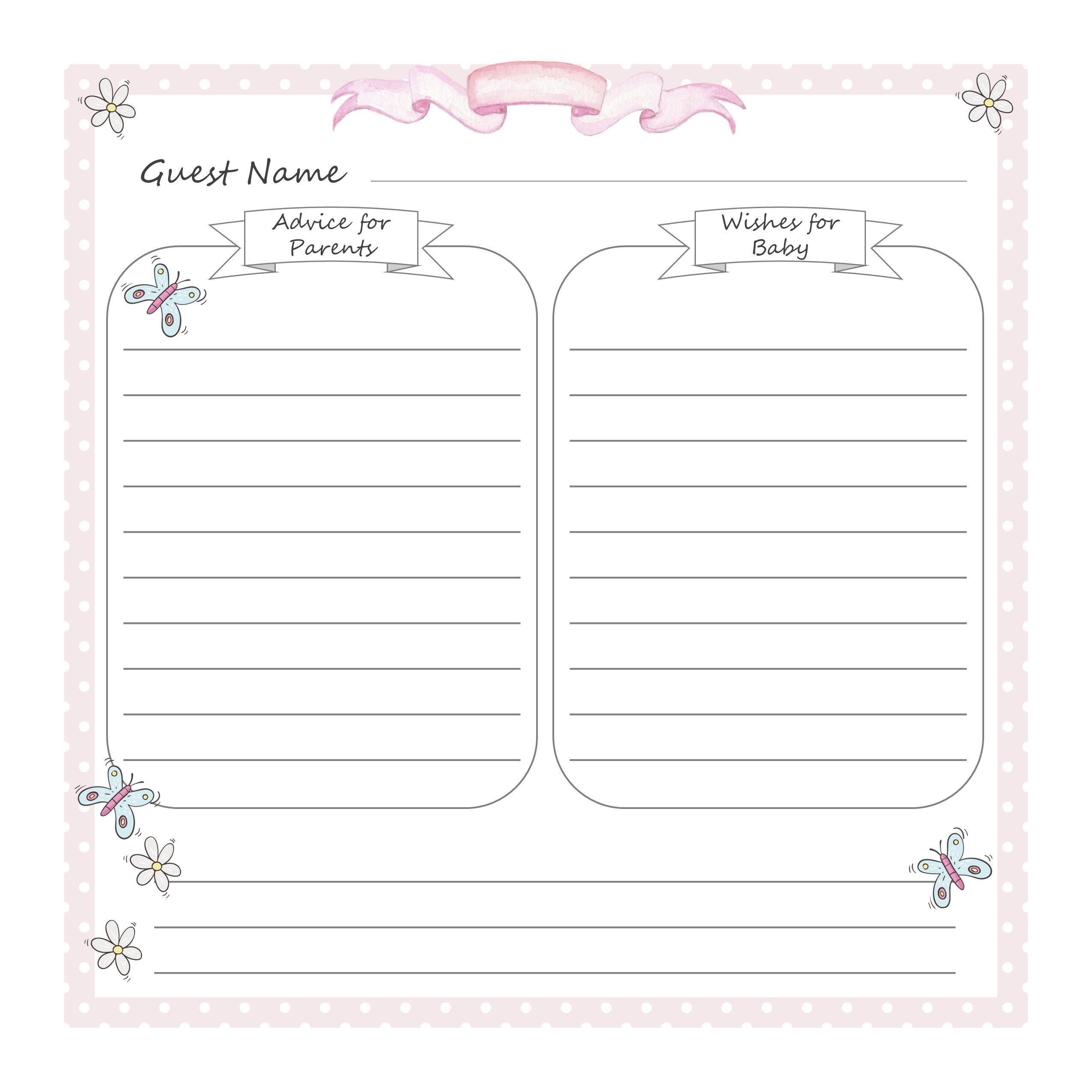 Free Printable Guest Book Pages Printable