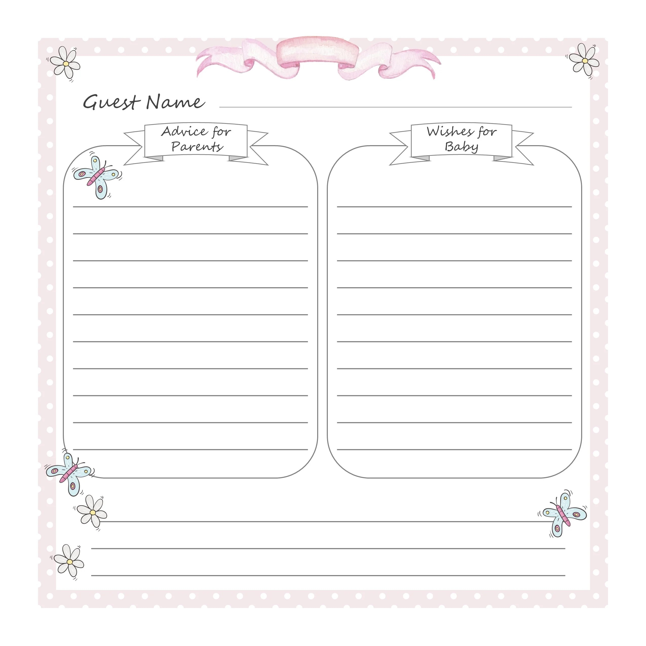 Free Printable Guest Book Template Diy Guest Book Templates Zola Expert 