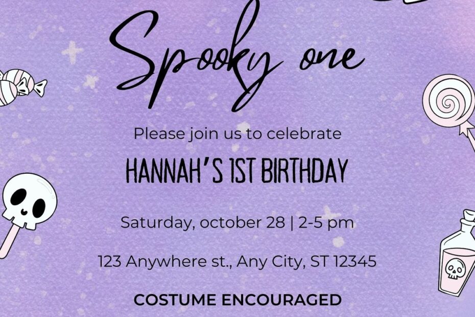 Free Printable Halloween Birthday Invitation Templates Canva