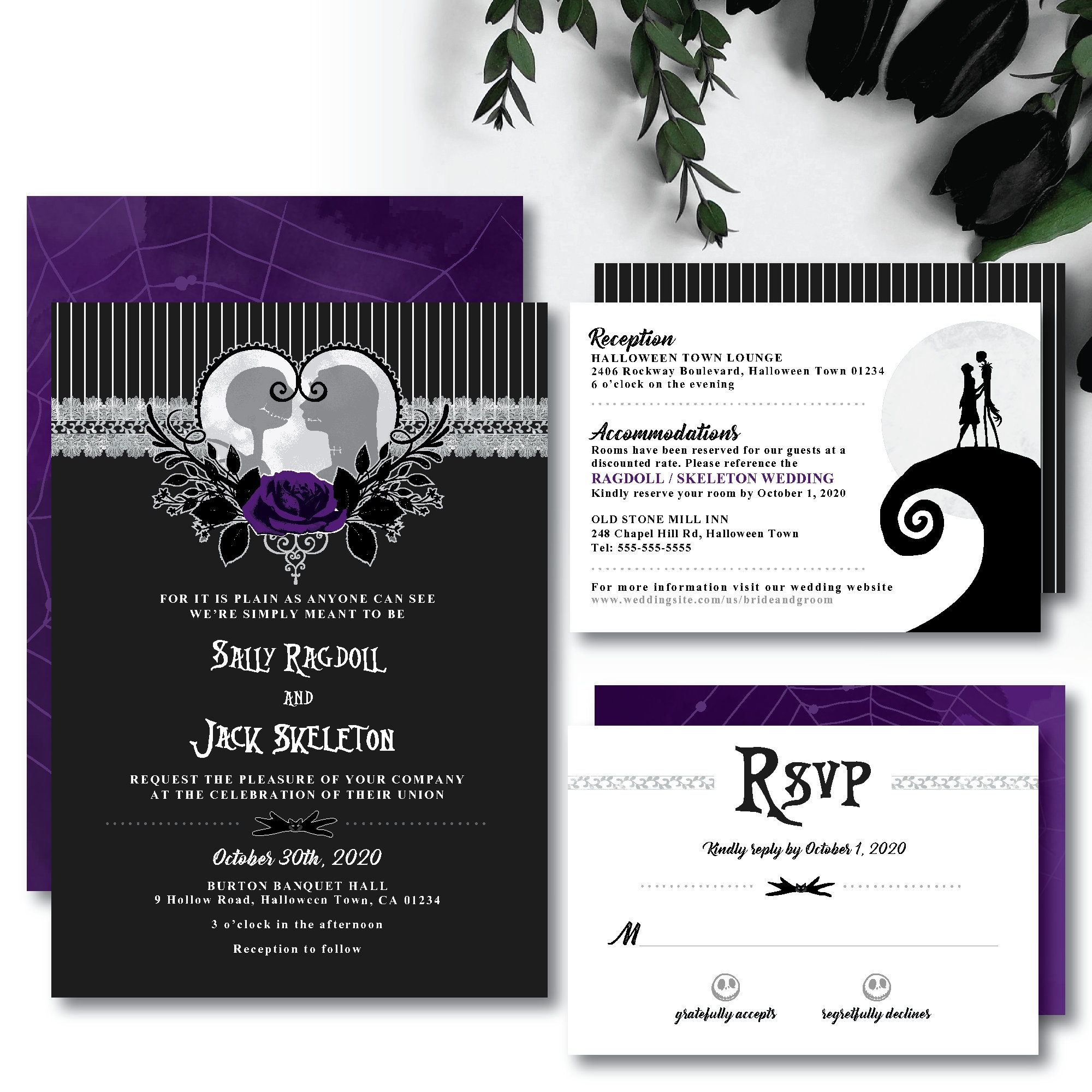 Free Printable Halloween Wedding Invitations FREE Printable A Z