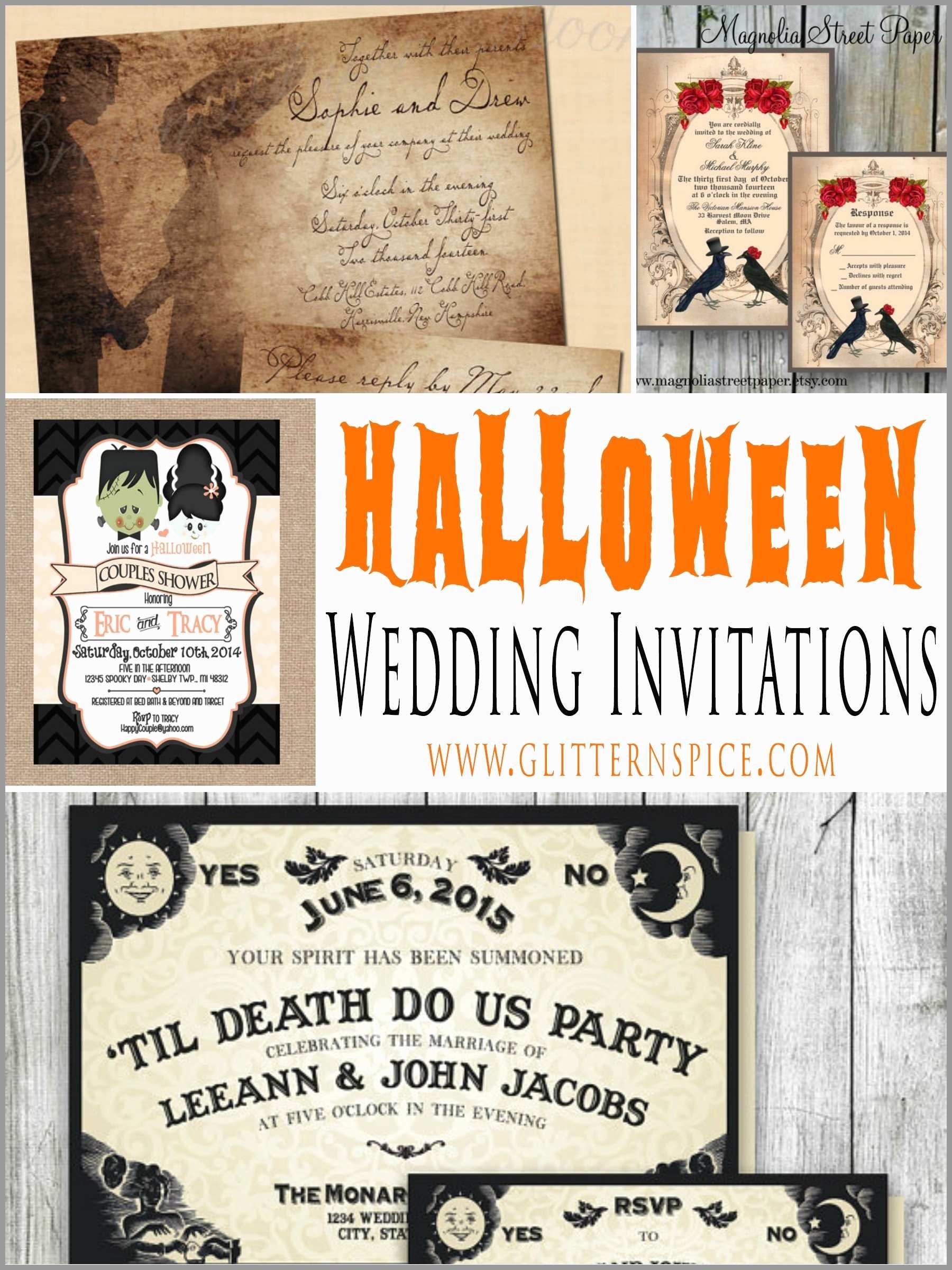 Free Printable Halloween Wedding Invitations