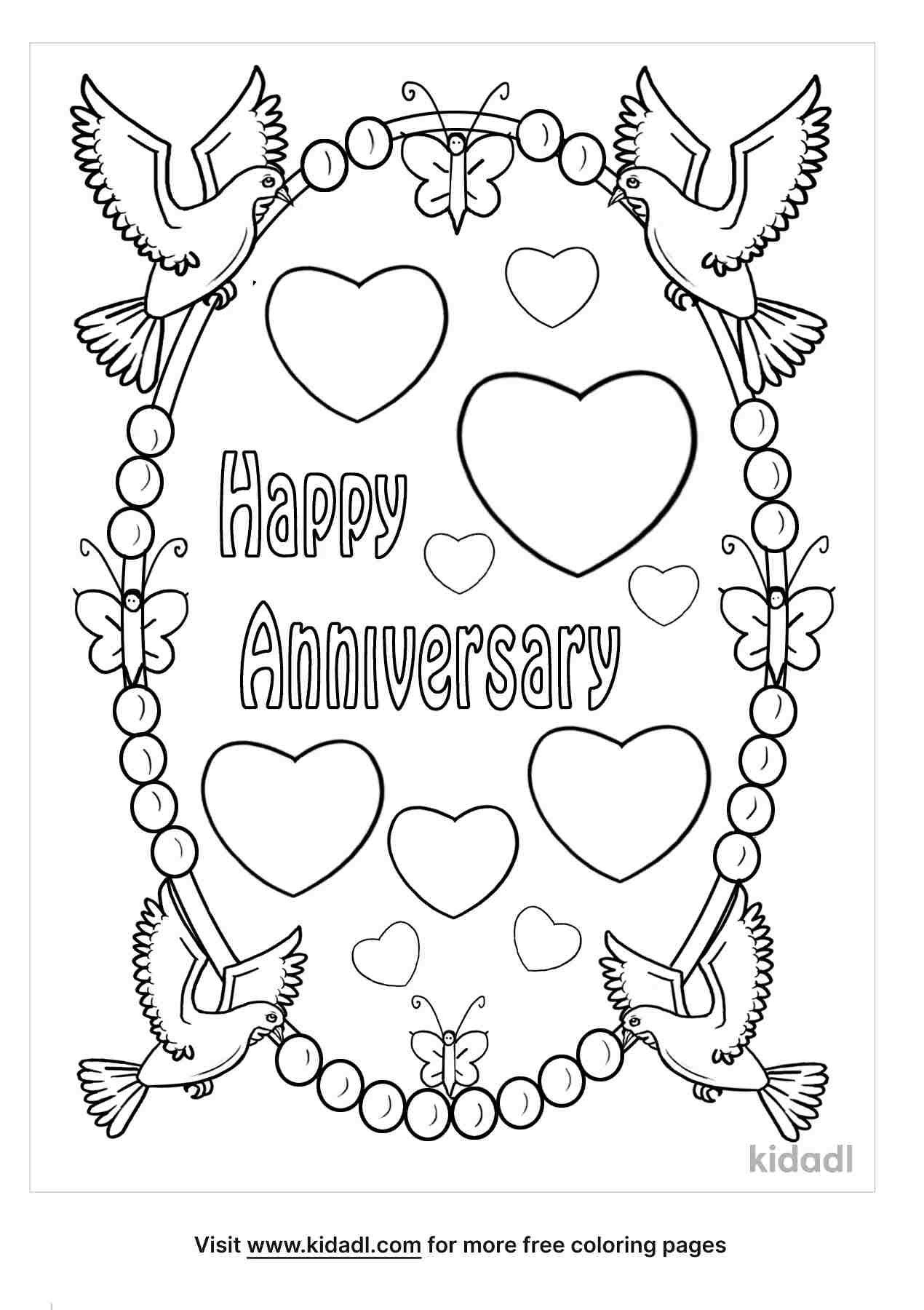 Free Printable Happy Anniversary Coloring Pages Print Free Coloring 