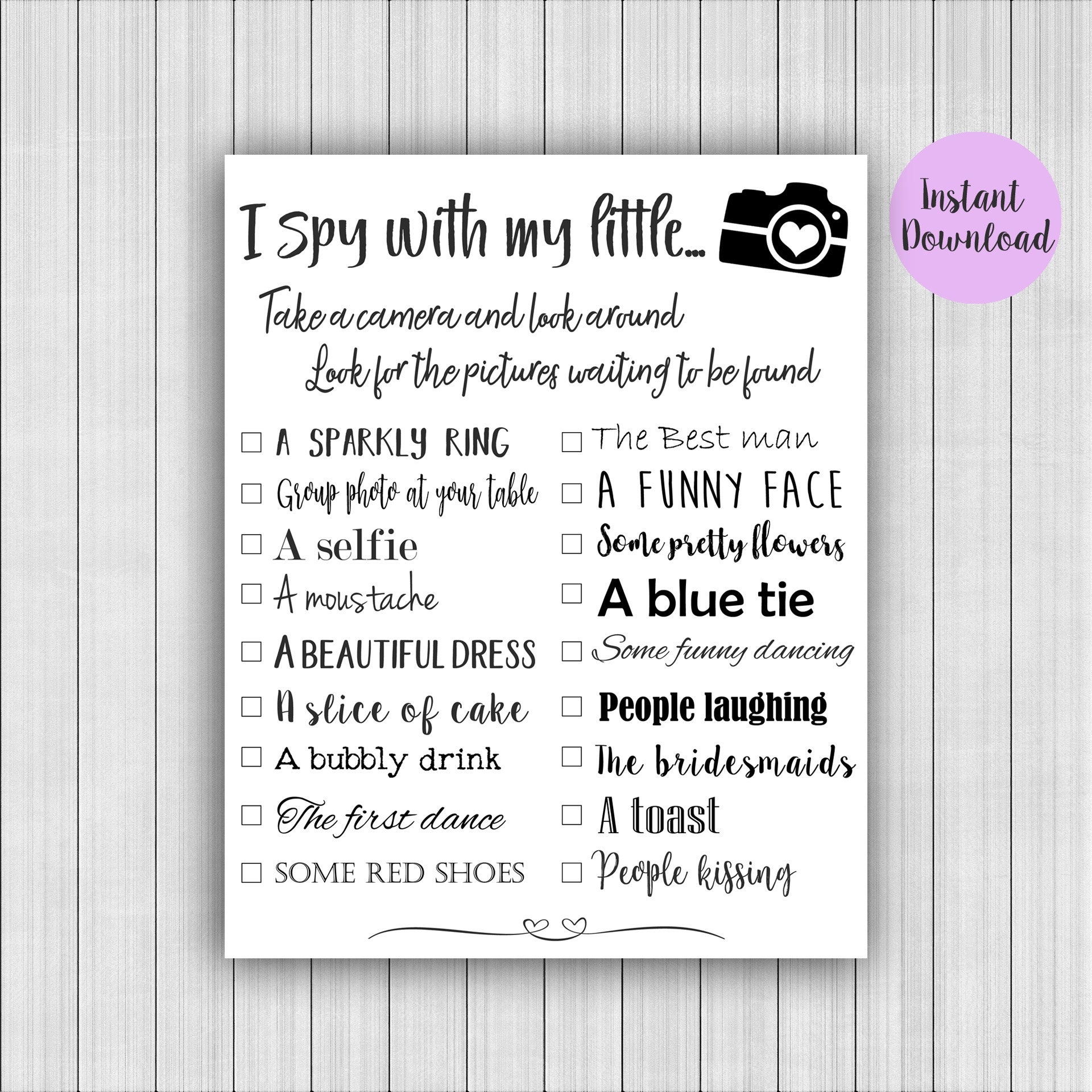 Free Printable I Spy Cards For Wedding Free Printables Hub