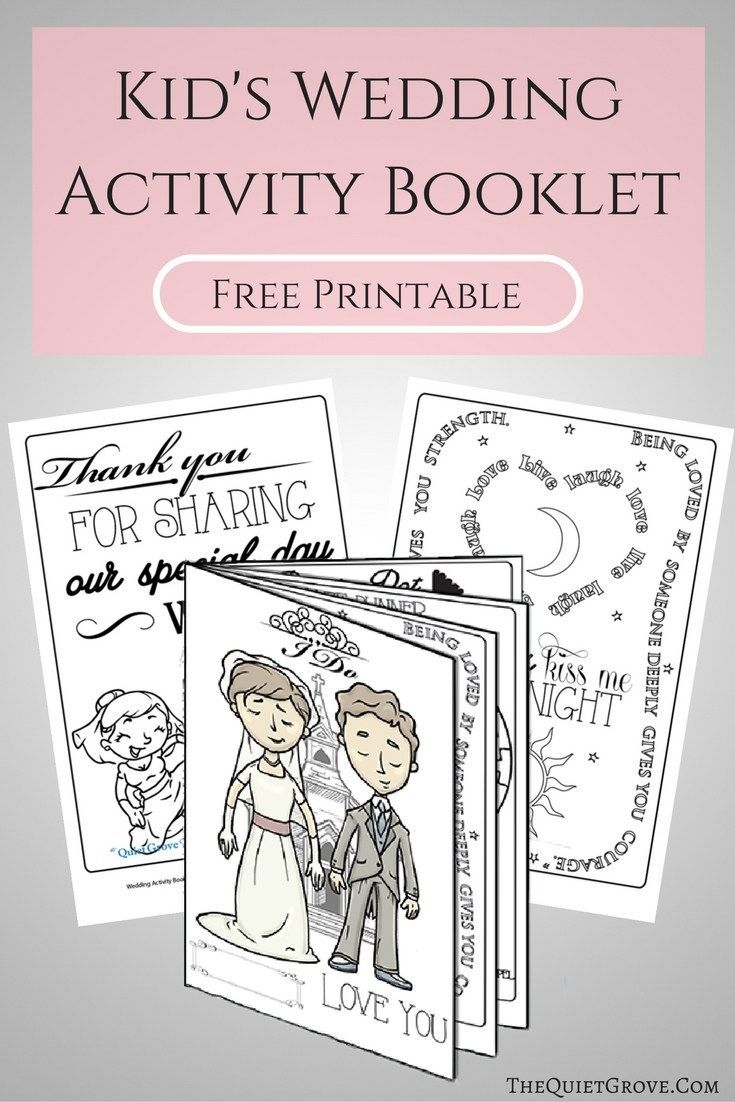 Free Printable Kid 39 s Wedding Activity Booklet Kids Wedding 